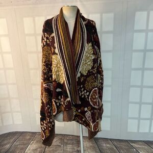 I Jeans by Buffalo Multicolor Embroidered Cardigan Size Medium
